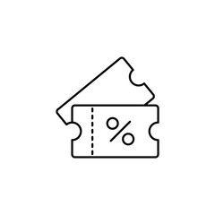 Promo Code icon design with white background stock illustration