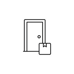 Contactless Delivery icon design with white background stock illustration