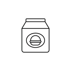 Food Packaging icon design with white background stock illustration