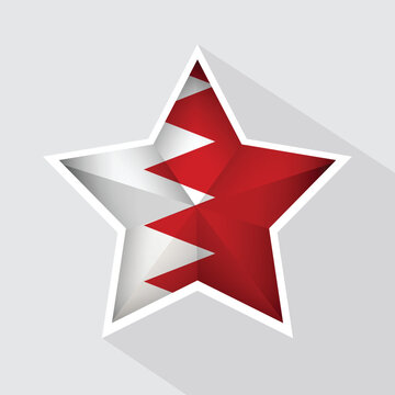 recommend clip art: Bahrain Flag Star Shape Icon