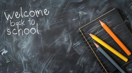 Write the words "welcome back to school"