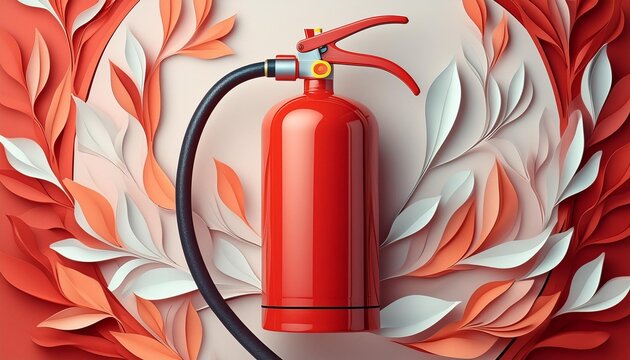 Extintor rojo.