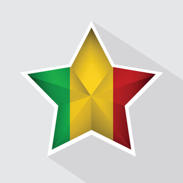recommend clip art: Mali Flag Star Shape Icon