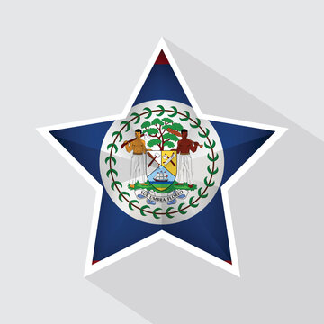 recommend clip art: Belize Flag Star Shape Icon