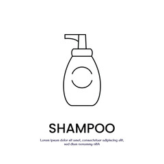 shampoo thin outline icon vector design good for web or mobile app