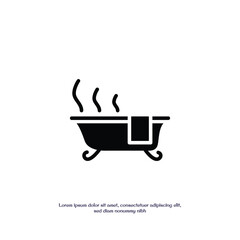 warm tub solid icon vector design good for web or mobile app