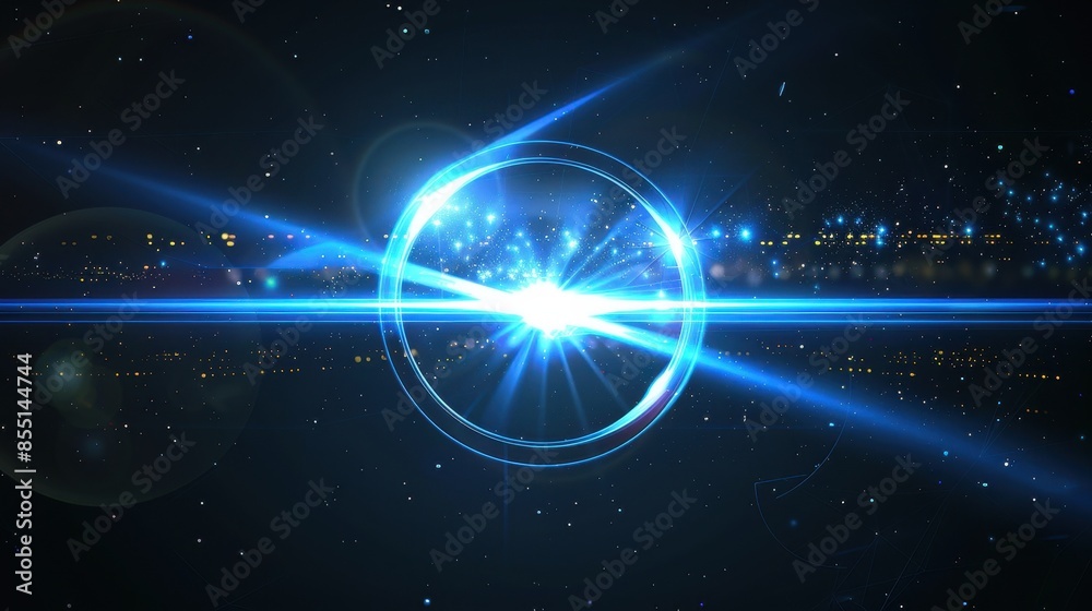 Canvas Prints glowing light, abstract circle for technology and design.