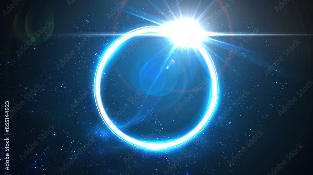 Canvas Prints glowing light, abstract circle for technology and design.