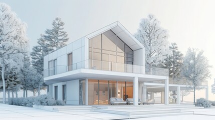 Energyefficient insulation in a contemporary house
