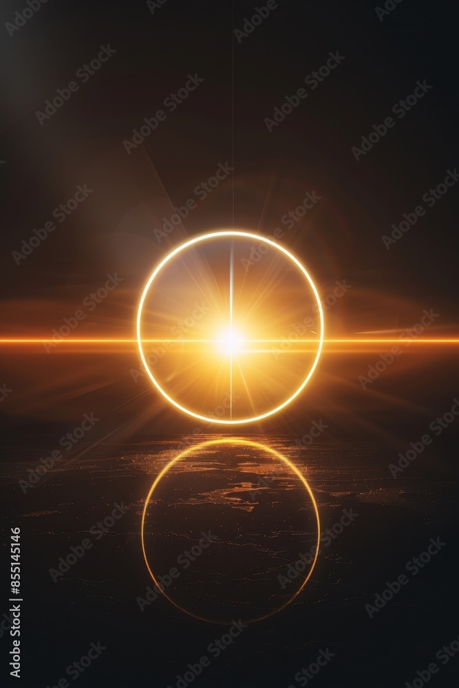 Canvas Prints glowing light, abstract circle for technology and design.