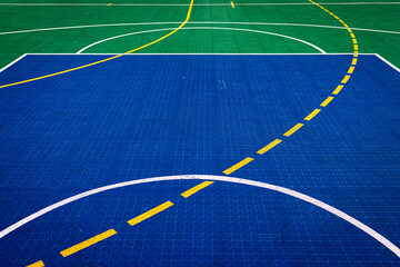 Outdoor play court lines and colors © POV_artist
