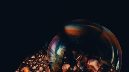 abstract art bubble dome space galaxy sci-fi background texture