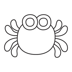 spider halloween line icon.