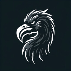 Obraz premium Illustration of Angry Grayscale Pigeon art head only