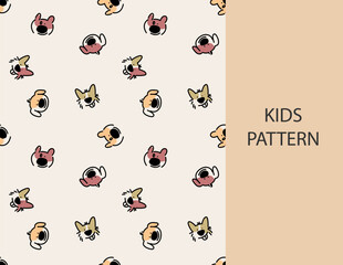 cute children pattern. cute kid pattern. cute seamless pattern design
