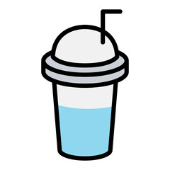 Plastic cup icon