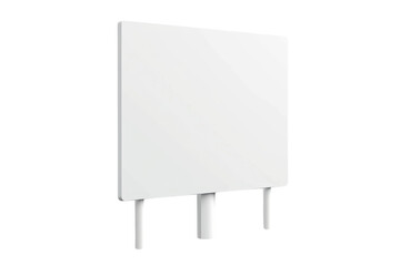 Blank white billboard with three posts isolated on transparent background. perfect for advertising, mockups, or marketing materials.