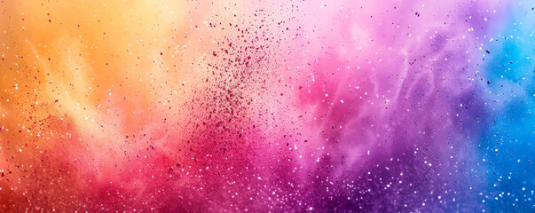 Bright background with a burst of vivid color powder.