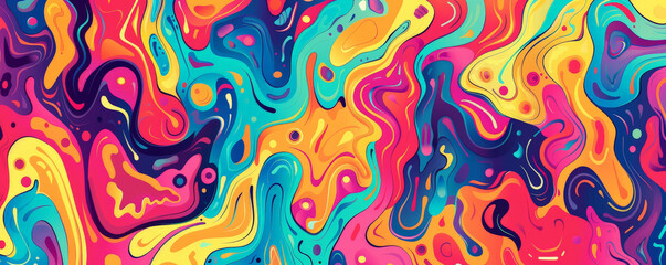 Obraz premium Bright background with a colorful, psychedelic pattern.