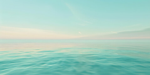 Obraz premium Soft pastel gradient from mint green to baby blue, creating a serene and inviting backdrop, suitable for wellness products or calming decor