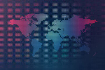 Obraz premium World Dotted Map background image, News background Image