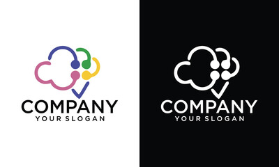 Brain technology logo template, Digital abstract logos for creative innovation. digital brain. brain hub logo design. brain connection logo vector icon.