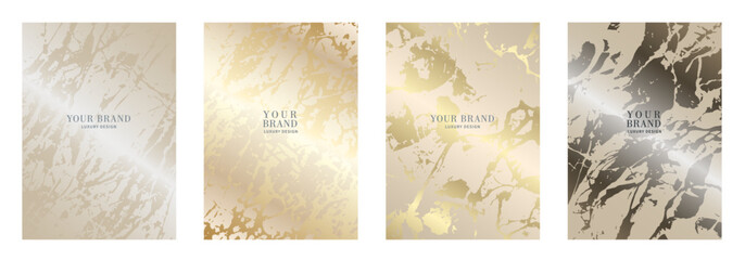 Premium golden and black cover design set. Luxury template for cover design, invitation, poster, flyer, wedding card, luxe invite, catalog, brochure, prestigious voucher, menu.