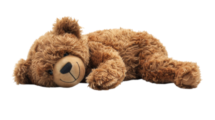 Adorable Teddy Bear-Style Animal Doll with Timeless Charm on White Background