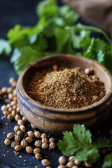 Ground coriander seeds and coriander powder 