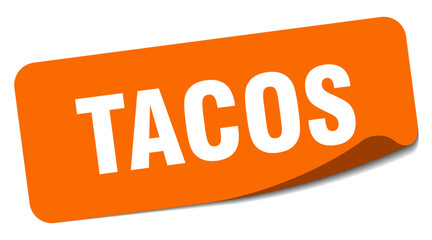 tacos sticker. tacos label
