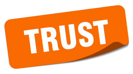 trust sticker. trust label