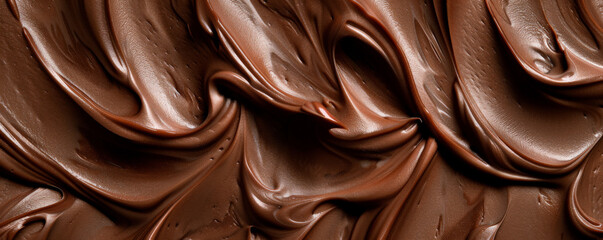 Chocolate background with soft, fluffy chocolate mousse texture.