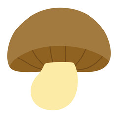 cartoon mushroom vegetable icon.