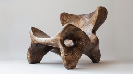 Abstract Wooden Armchair Design