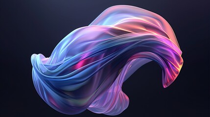 Obraz premium Vibrant Holographic Swirl Universe