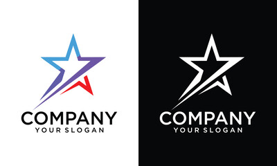 elegant star logo icon vector template