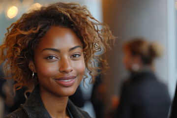 Businesswomen networking at a business conference