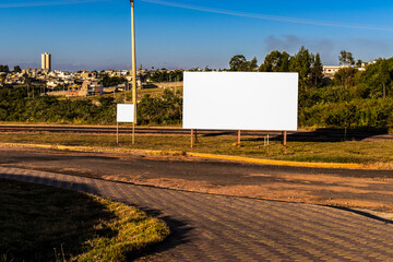 Blank billboard mockup ready for new ad in Brazil