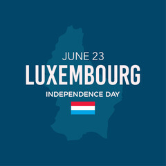 Luxembourg Independence Day design template. National Day design concept. june 23, flag, map, vector illustration, eps, background.