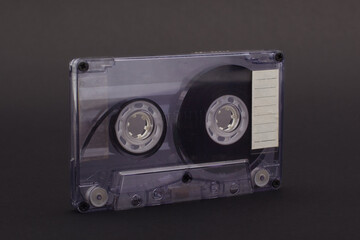 Vintage Audio Cassette on Dark Background