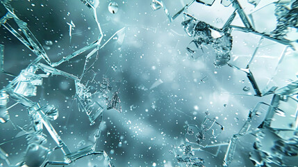 Naklejka premium Glass broken. Texture abstract background. Banner design