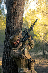 Fototapeta premium airsoft soldier