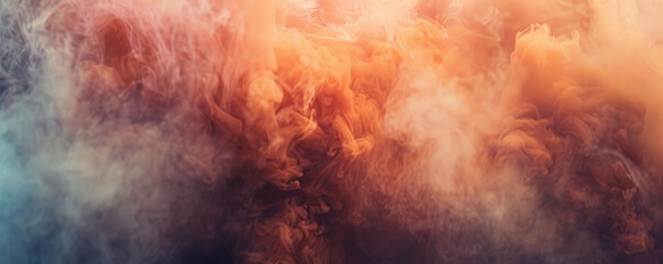 Smoke background with deep, copper-colored smoke plumes.