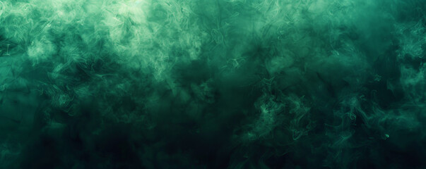 Smoke background with dense, dark green smoke creating a mysterious atmosphere.