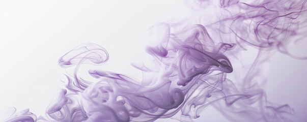 Fototapeta premium Smoke background with gentle, lavender smoke drifting against a light gray background.