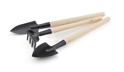 Set of tools for home flowers isolated.