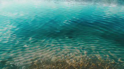 Fototapeta premium Serene Beauty A Glimpse of the Crystal Clear Lake