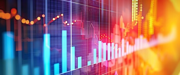 Bar graph with a notable increase in market performance.