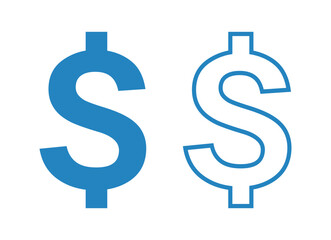 ikona znaku dolara, grafika wektorowa © robert6666