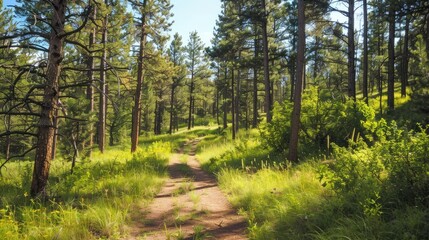 Fototapeta premium Scenic Hiking Trails in the Black Hills Forest